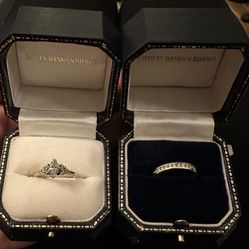14k White Gold Wedding and Engagement Rings