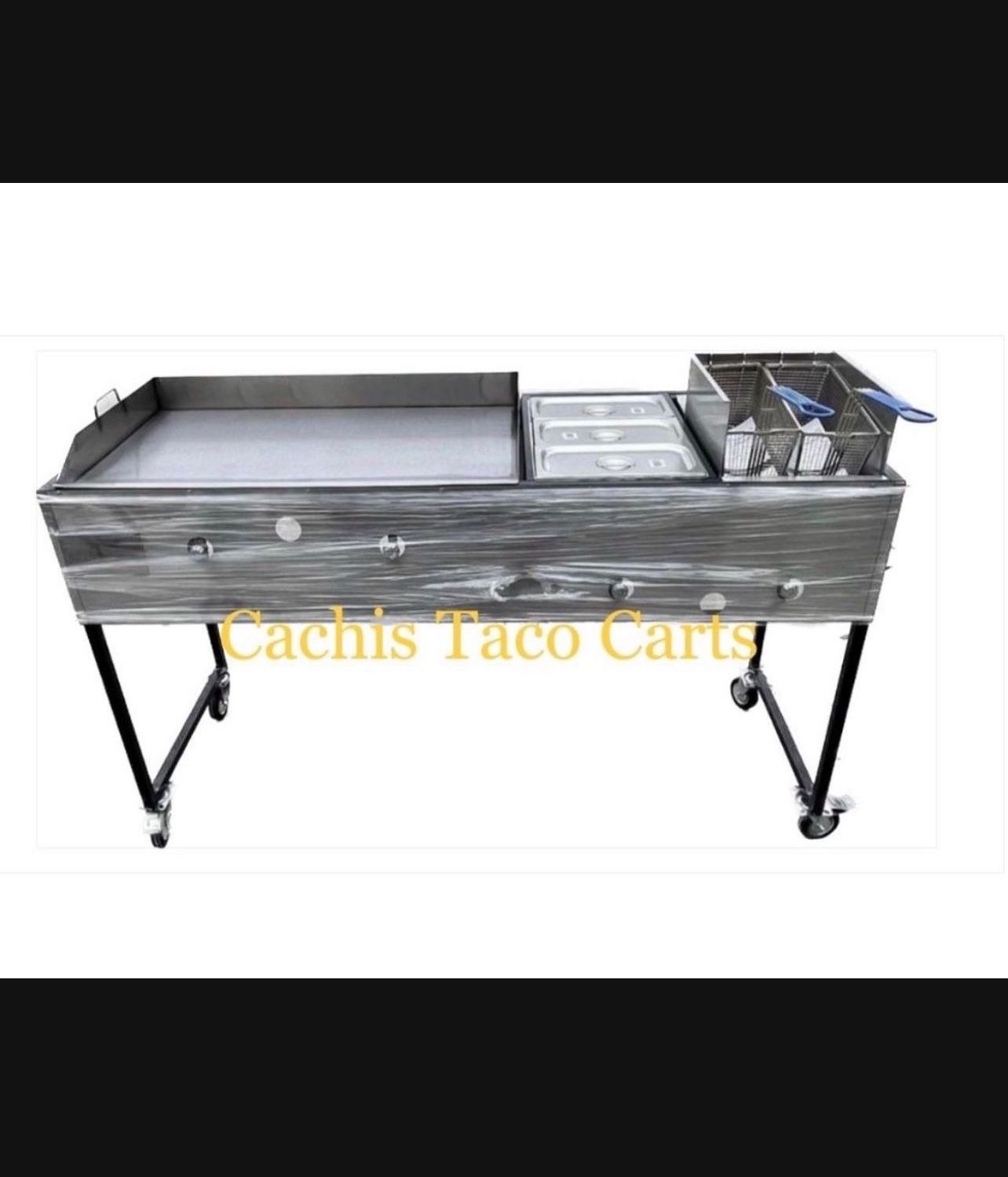 36” Griddle | 3 Food Warming Trays | Deep Fryer For 2 Baskets | Includes Baskets And Hose | Detachab