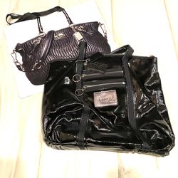 Vntg Coach Poppy Black Leather Purse 