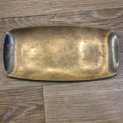Chinese Brass Tray – Gold Ingot Style Decor