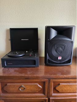 Record player and amplified speaker