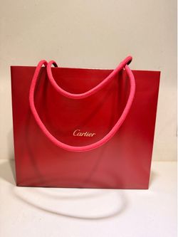 Authentic Cartier Red Shopping Gift Bag