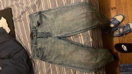 Purple jean pants should be size 30 or 29