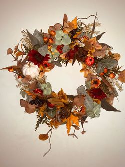 Fall Harvest Decorative Wreath Handmade