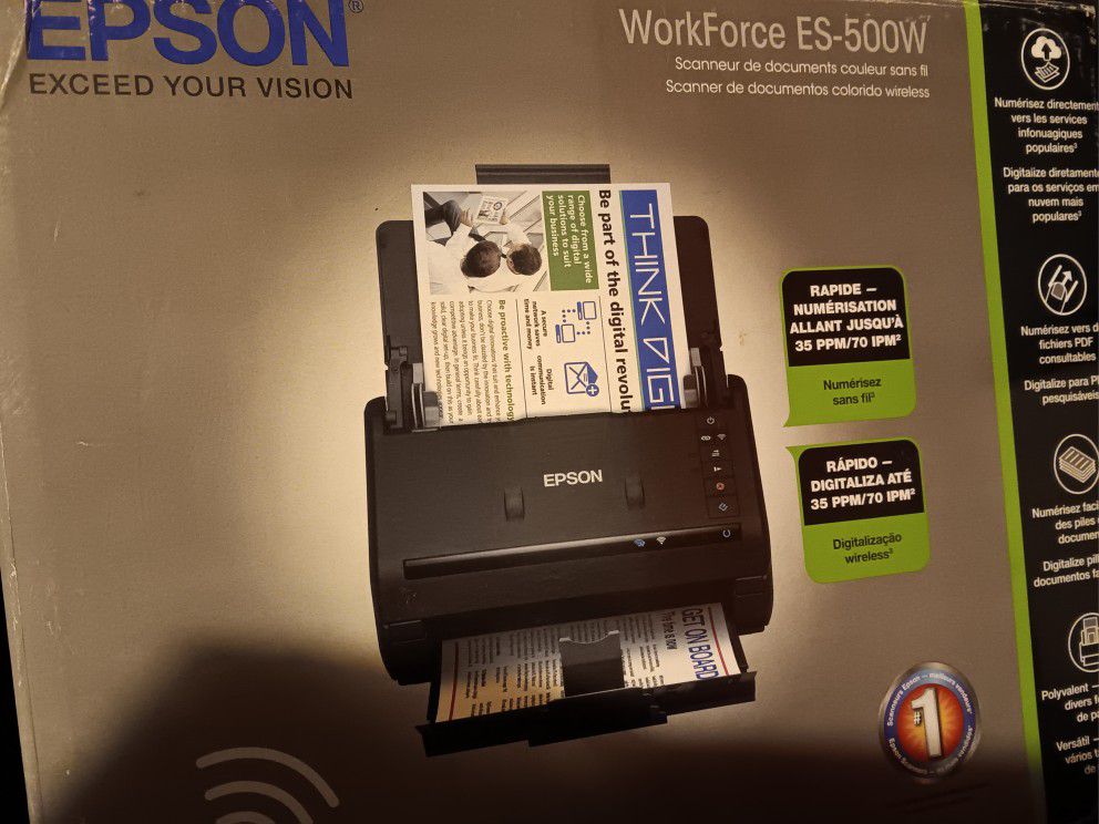 Epson Workforce ES500WWorkForce ES-500W Wireless Duplex Document Scanner