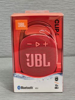 JBL Clip 4 Red Mini Bluetooth Speaker Waterproof 10Hr Playtime
