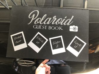 Polaroid guest book sign