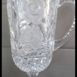 Vintage "Cut Crystal" Water Pitcher... Germany 