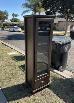 Dark Brown Stained Cabinet