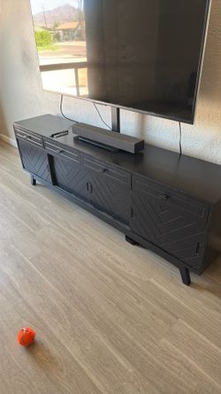 Black tv stand console