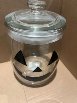 Halloween Jack-O-Lantern Glass Jar with Lid