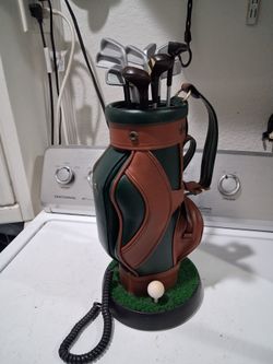 Vintage golf bag landline phone a unique  collectible novelty item