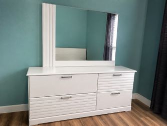 White Dresser with Mirror
