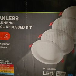 Commercial Electric 6" 3000K-5000K LED Recessed Cieling Light (4-Pack