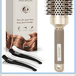 AIMIKE Round Brush for Blow Out, Medium Round Hair Brush Nano Thermal Ceramic & Ionic Tech, for Blow Drying & Styling, Curling and Shine - 2.9 inch Ba
