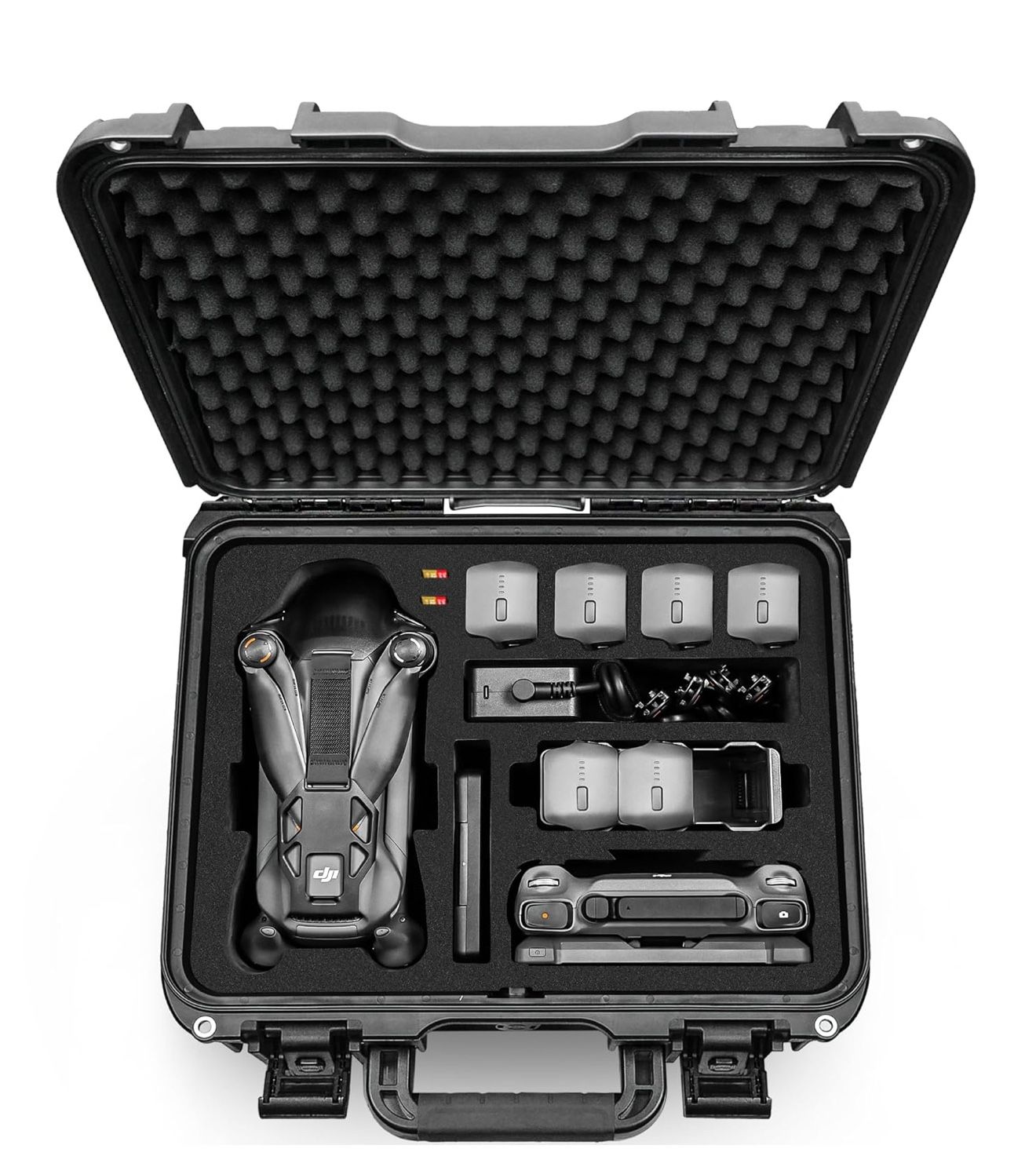 Waterproof Hard Carrying Case for DJI Mavic 4 Pro Drone, Fly More Combo, DJI RC Pro 2/RC 2, Battery (7 pcs), Charging Hub, and other Accessories(Case