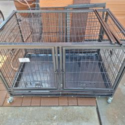 Dog Crate Kennel With Wheels