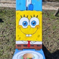 Wooden Camping Chair, Wood Crafted Hand-painted.