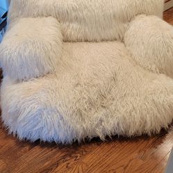 Pottery Barn Faux White Lounger Chair
