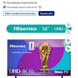 Hisense 58 Inch Tv With Wall Mount.