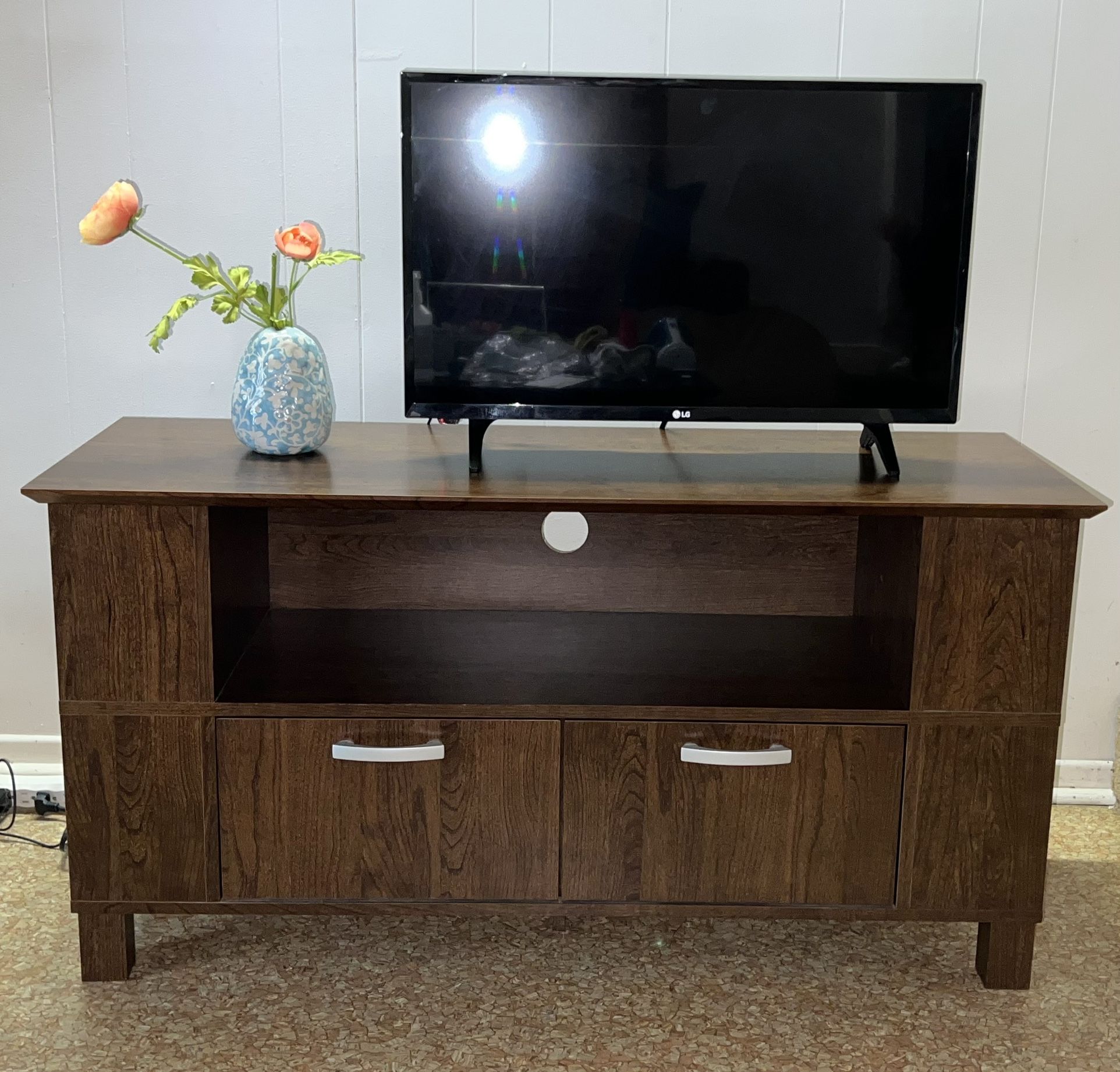 ‼️WOOD MEDIA CONSOLE *LIKE NEW* STORAGE ENTERTAINMENT CTR TV STAND‼️