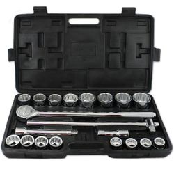 HARVEST FORGE 3/4 in. Drive SAE Ratchet and Deep Impact Socket Set, 21-Piece