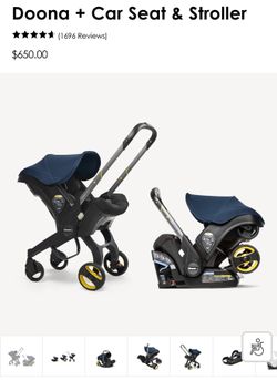 Doona car seat+stroller + base (NO OFFER ) firm price