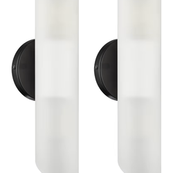 DAYCENT Modern Farmhouse Black Bathroom Light Fixtures Wall Sconces Set of Two Cylinder Sconce Lighting