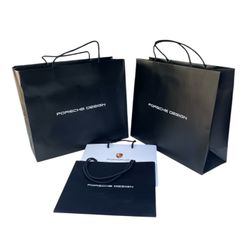 Porsche Design 4 Empty Designer Gift Shopping Bags