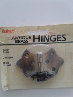 Antique brass door hinges . $10 each. New