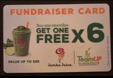 JAMBA JUICE BOGO cards