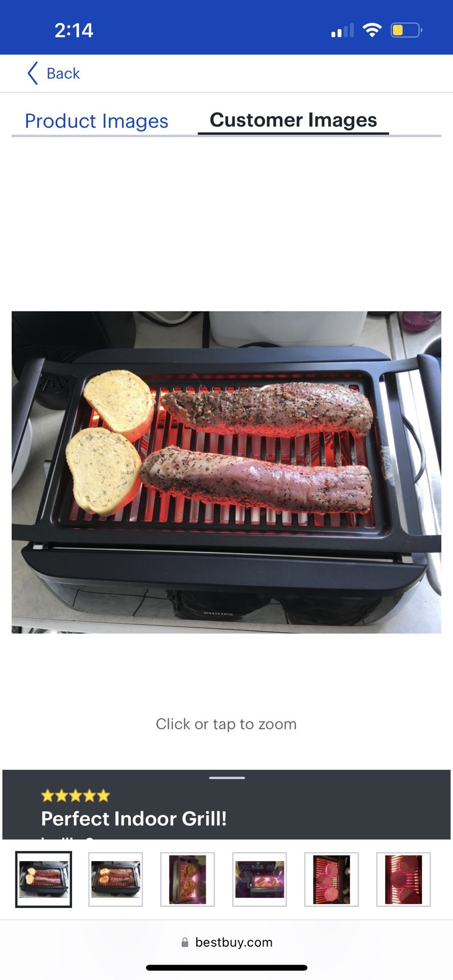 New Philips - Smoke-less Indoor BBQ Grill - Black