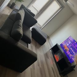 Couch , Fire Place & Decor