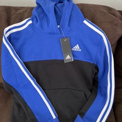 Adidas Hoodie Blue/Black Size M (10-2