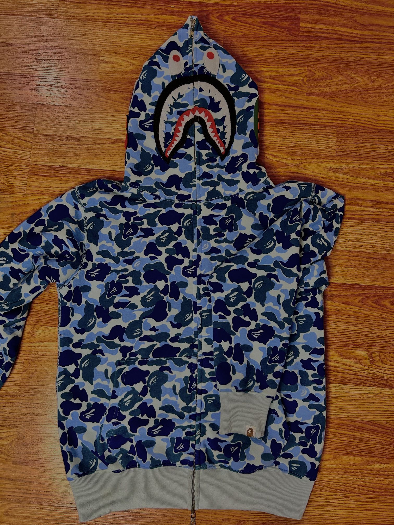 Zip up Bape hoodie Blue