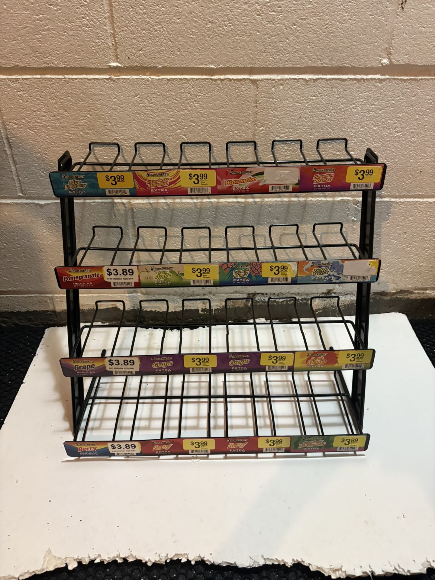 Metal 3 Tier 5 Hour Energy Countertop Display Shelf