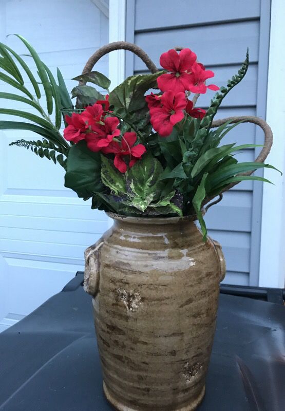 Flower in ceramic vase