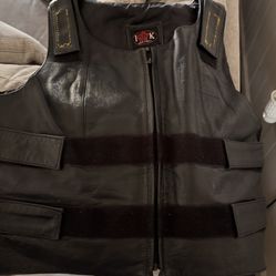 Black Motorcycle Vest