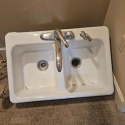 Cast Iron Drop In Kitchen Sink