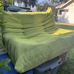 Modern Green Corduroy Lounge Chair / Sofa – Super Comfortable