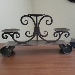 3 Candle  Holder Wrought Iron 
