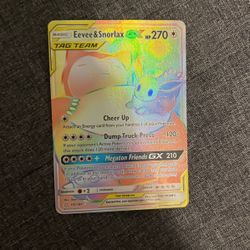 Eeve & Snorlax Tag Team Gx Rainbow
