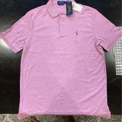 Polo Ralph Lauren Collared Polo Shirt Size Medium Pink