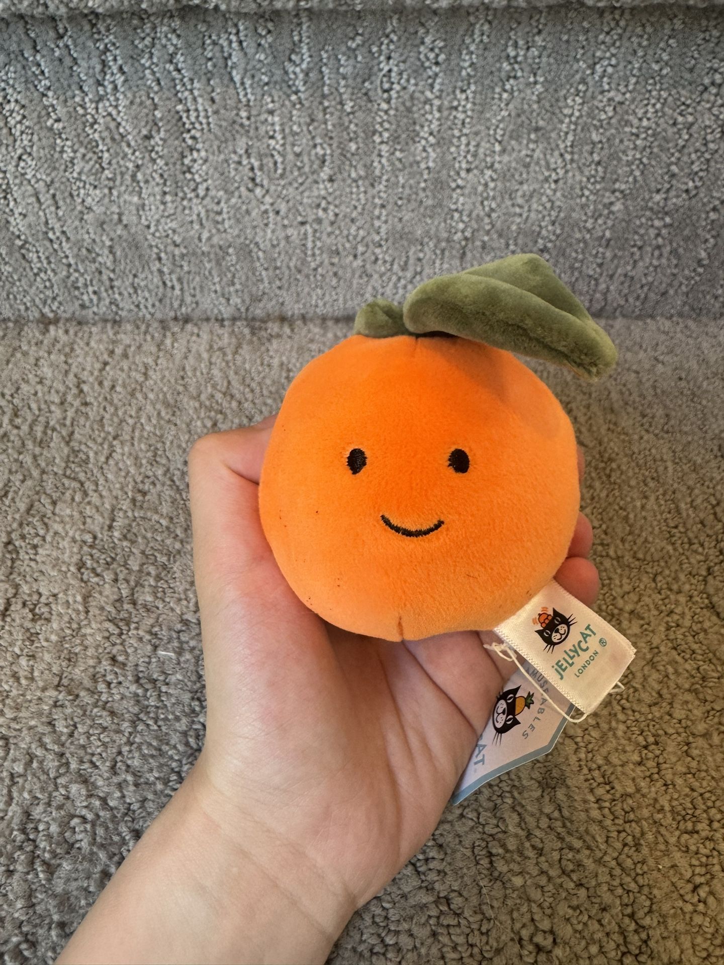 Jelly Cat Orange Key Chain