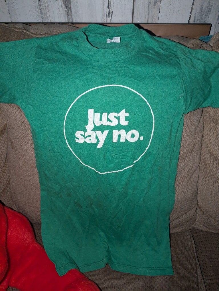 Vintage Original JUST SAY NO t Shirt Size Small