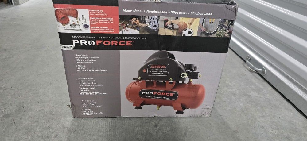 PRo force 2 gallon air compressor ~NEW~