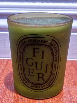 Rare Vintage Diptyque Figuier Green Wax Candle