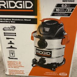 RIDGID Wet/Dry Shop Vacuum 10 Gal. 6.0 HP Stainless Steel w