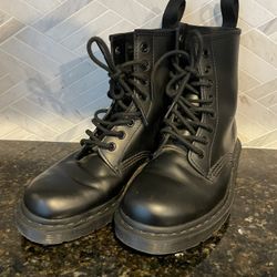 Dr. Martens 1460 Mono Smooth Leather Lace Up Boots Size 5M / 6L – Black