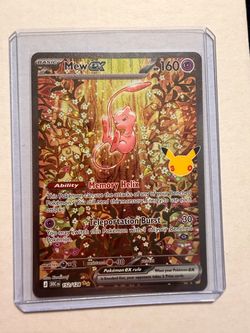 Mew ex 152/128 Pokémon Card Secret Rare 30th celebration